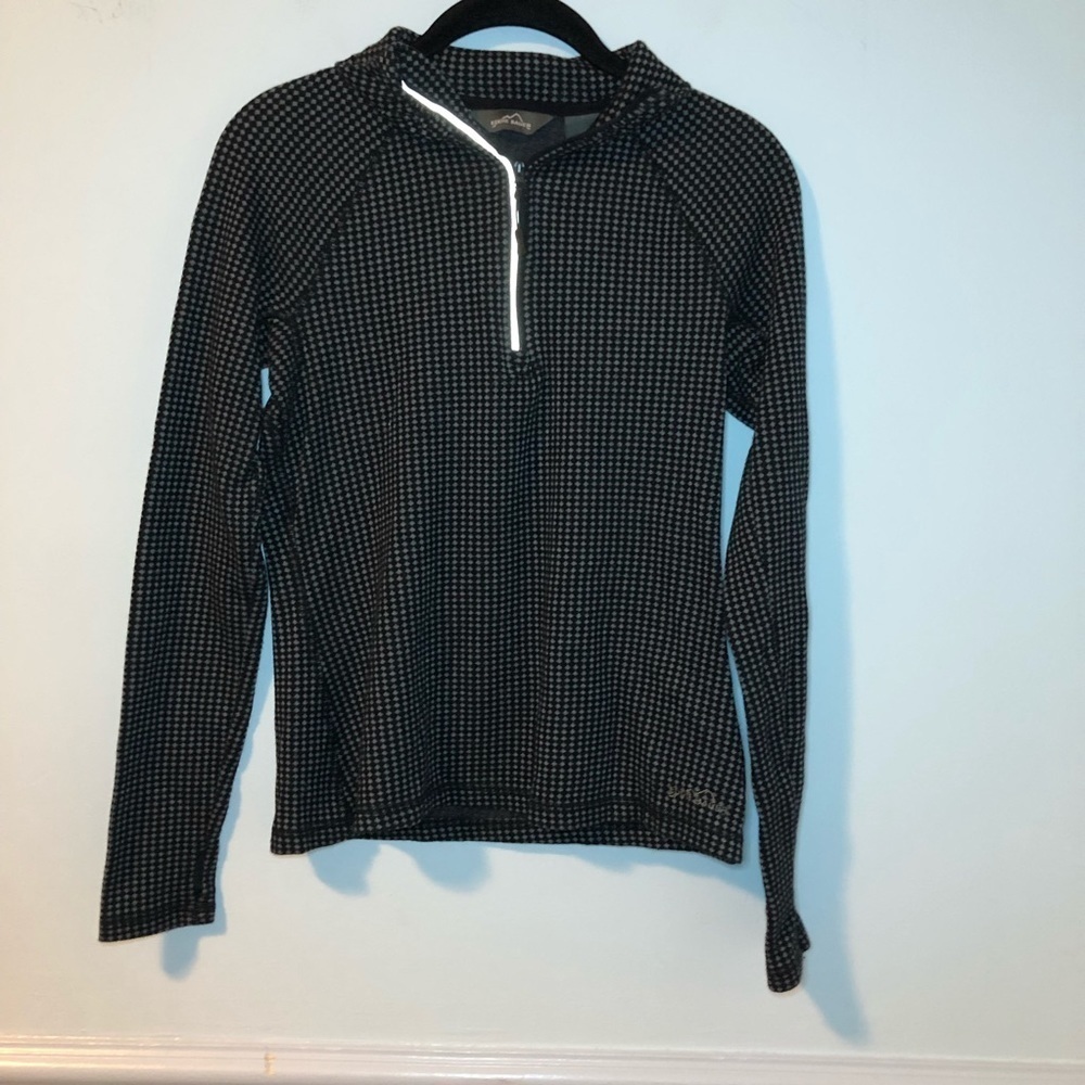 Eddie Bauer Black & Gray Long Sleeve Pullover